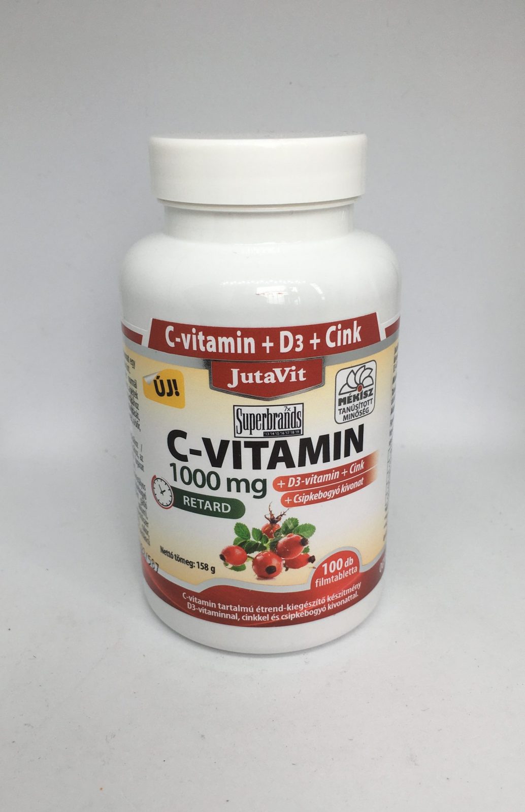 Vitamín JUTAVIT C 1000 mg s  vstrebávaním šípkového extraktu + zinok + vitamín D3