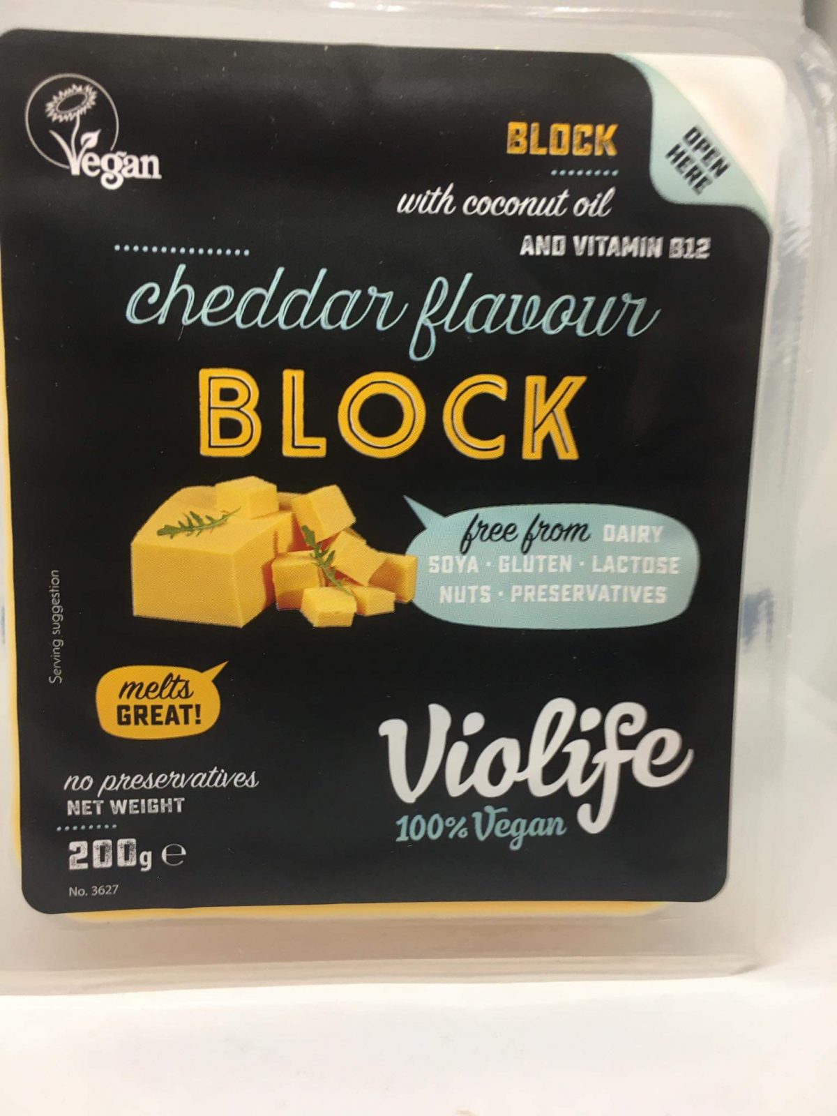 VIOLIFE Rastlinný syr Cheddar 200 g (Osobný odber)