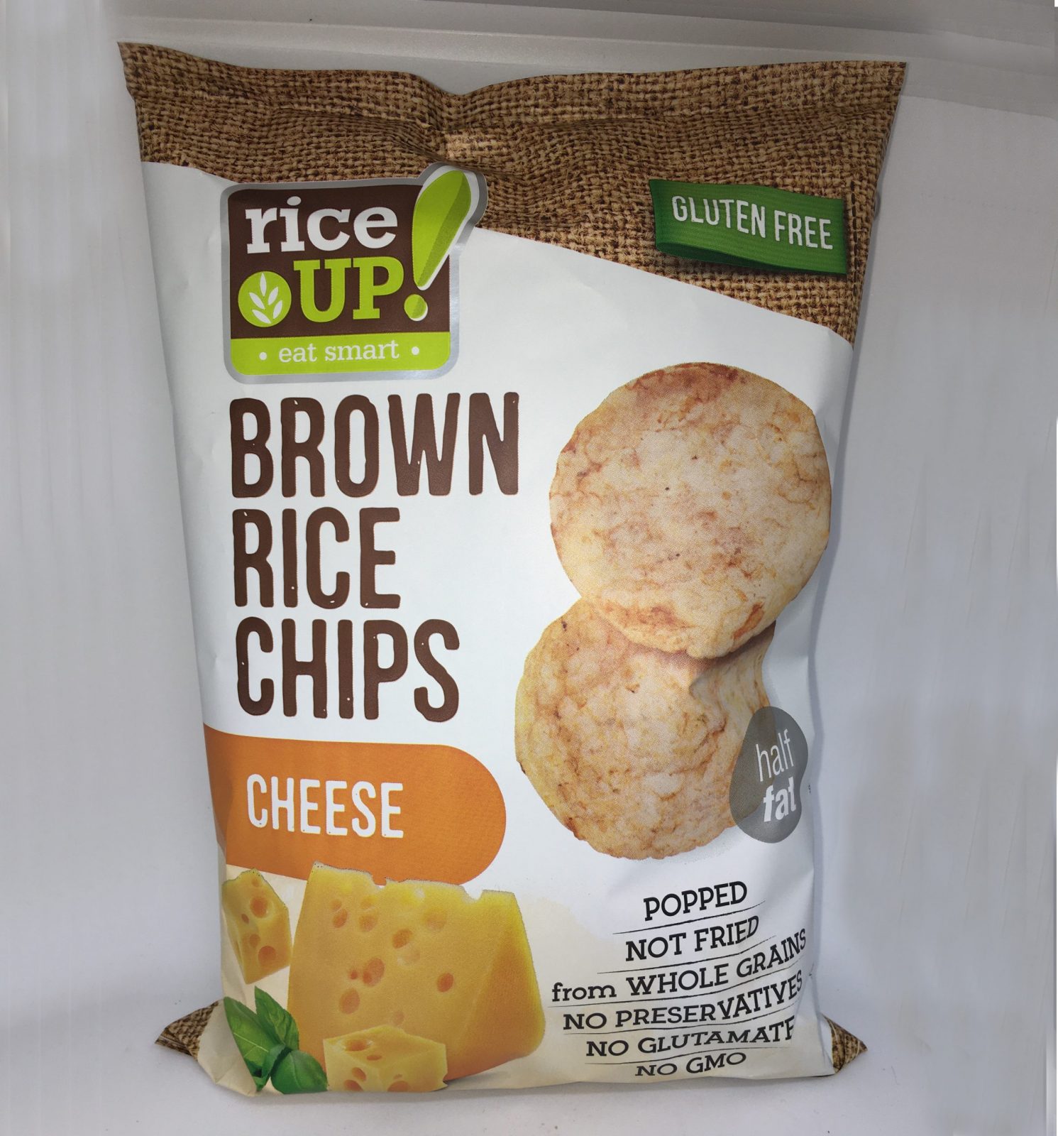 RICE UP Ryžové chipsy so syrovou príchuťou 60 g