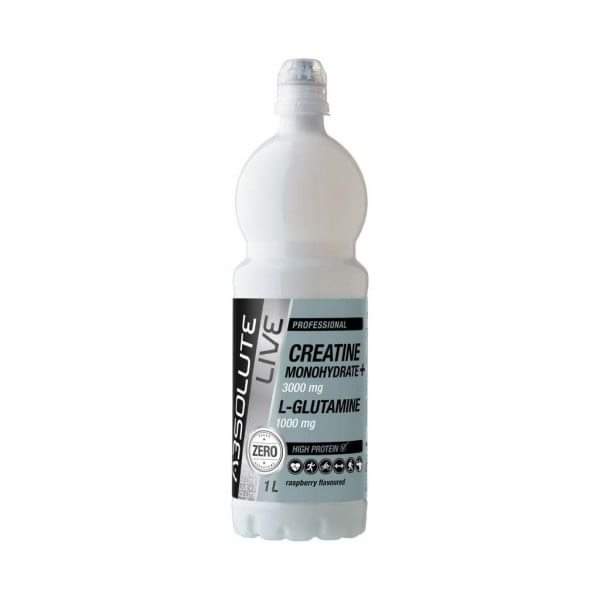 ABSOLUTE LIVE CREATINE + L-GLUTAMINE nápoj s malinovou príchuťou 1000 ml