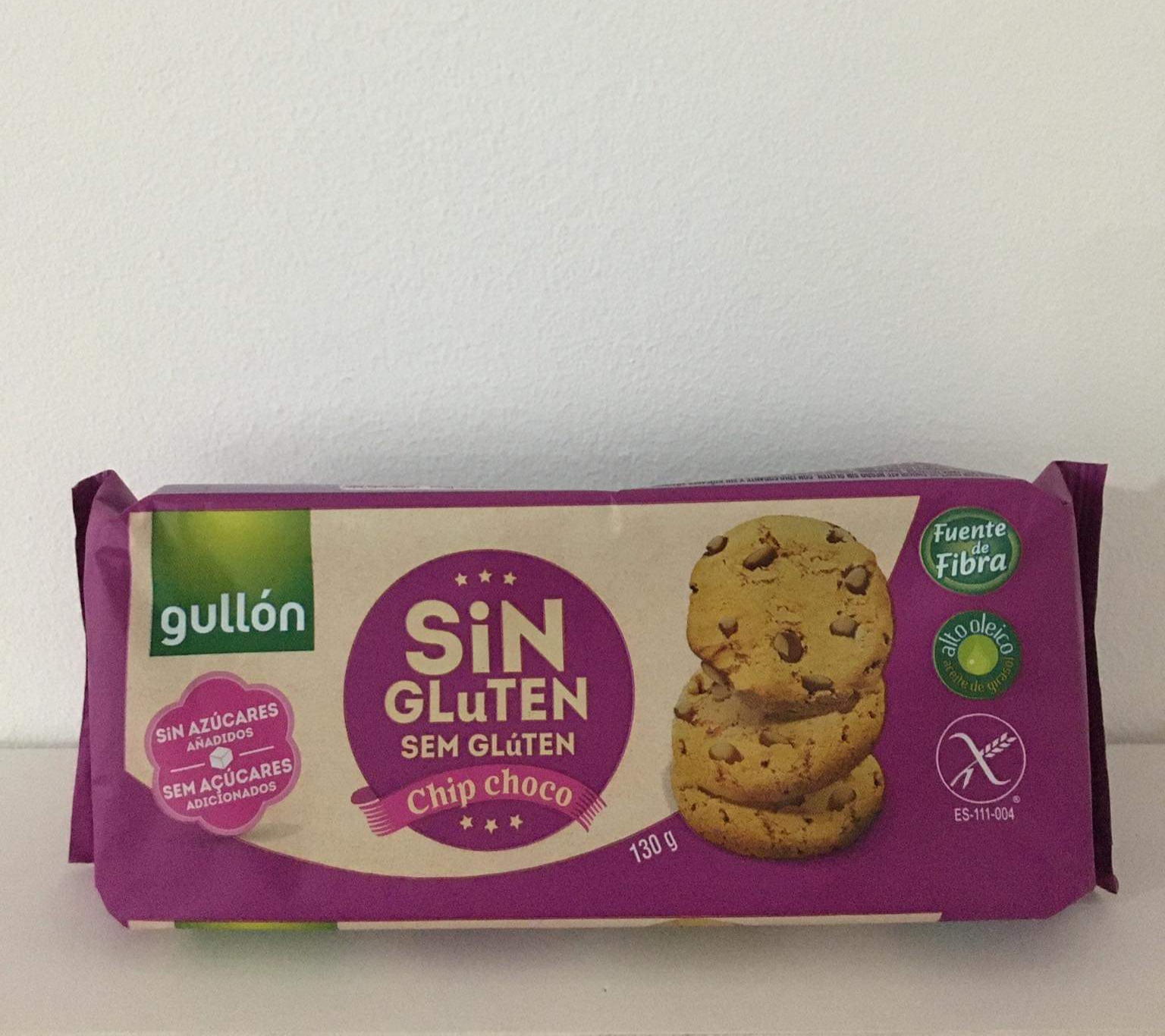 GULLÓN Bezlepkové  sušienky  bez cukru  Chip choco  125 g