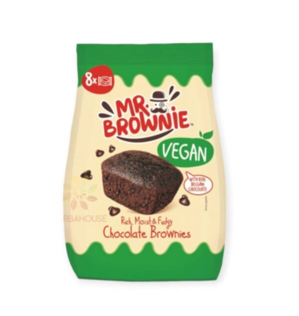 MR. BROWNIE VEGÁNSKE BELGICKÉ ČOKOLÁDOVÉ BROWNIES 200G – Obrázok 2