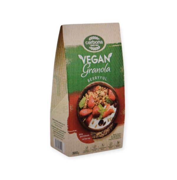 CERBONA VEGAN ČERVENÁ OVOCNÁ MÜSLI MÜSLI 300G – Obrázok 2