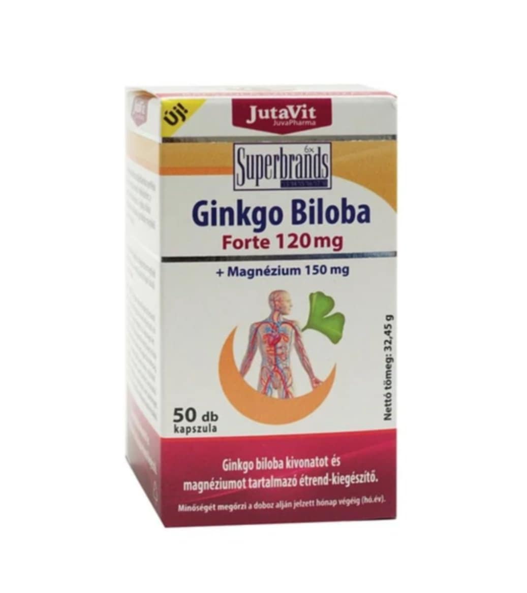 JUTAVIT GINKGO BILOBA 120MG+HORČÍK 150MG 50KS