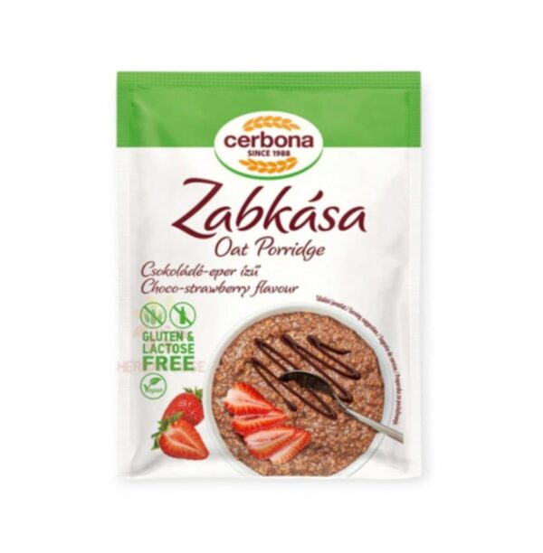BEZLEPKOVÁ CERBONA KAŠA ČOKOLÁDOVO-JAHODOVÁ PRÍCHUŤ 50G – Obrázok 2