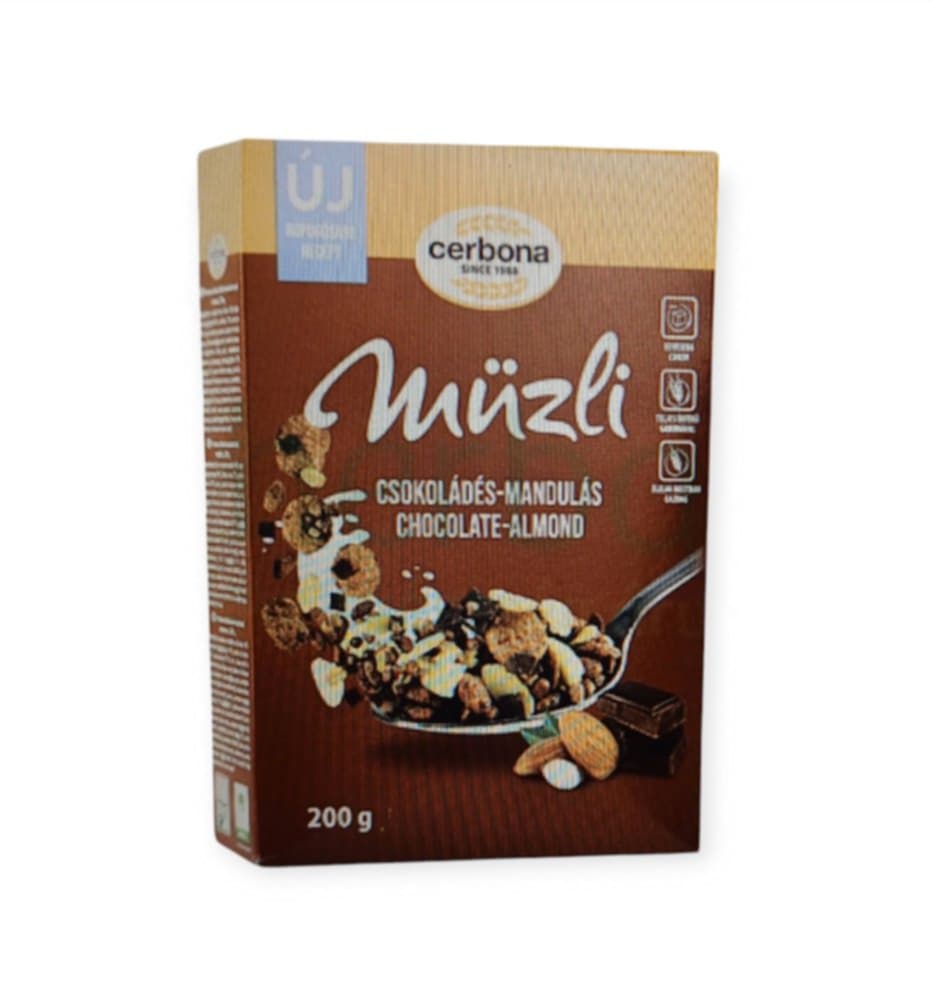 CERBONA ČOKOLÁDOVO-MANDĽOVÉ MÜSLI 200G