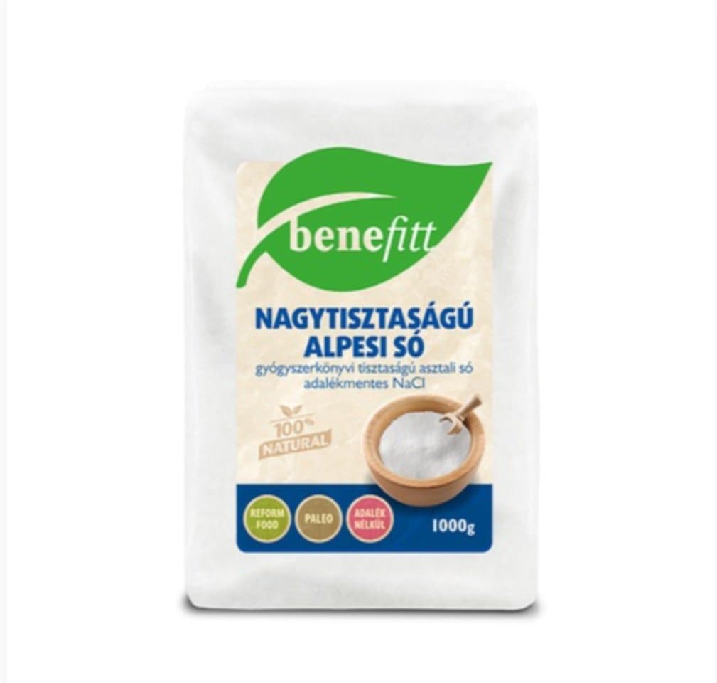 BENEFITT VYSOKO ČISTÁ ALPSKÁ SOĽ 1000G