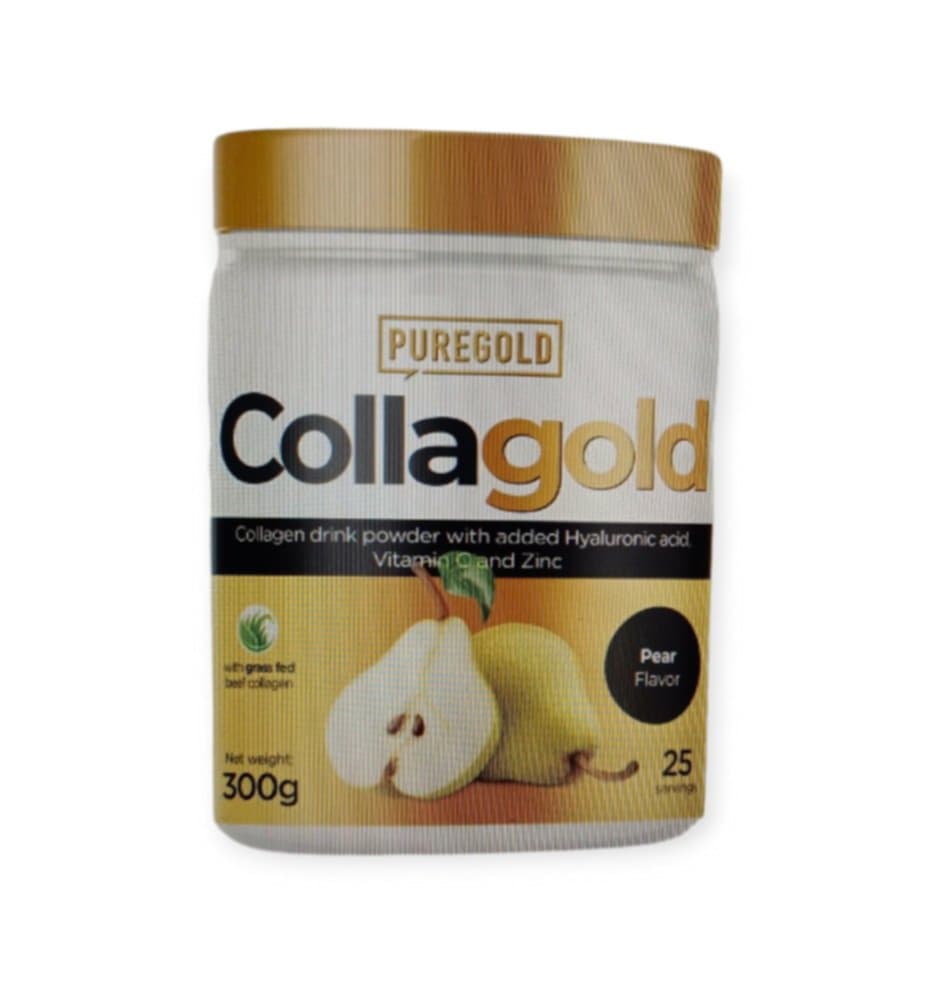 726e3d05-0d25-4af0-ab11-b7604a5d046d Pure Gold CollaGold Hovädzí a rybí kolagénový nápoj v prášku s kyselinou hyalurónovou - hruška 300g – Obrázok 1