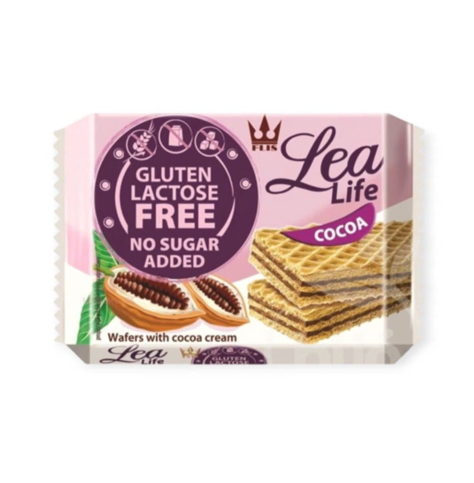 BEZLEPKOVÁ HAPPY LEA LIFE MINI KAKAOVÁ OBLÁTKOVÁ TYČINKA BEZ PRIDANÉHO CUKRU 48G