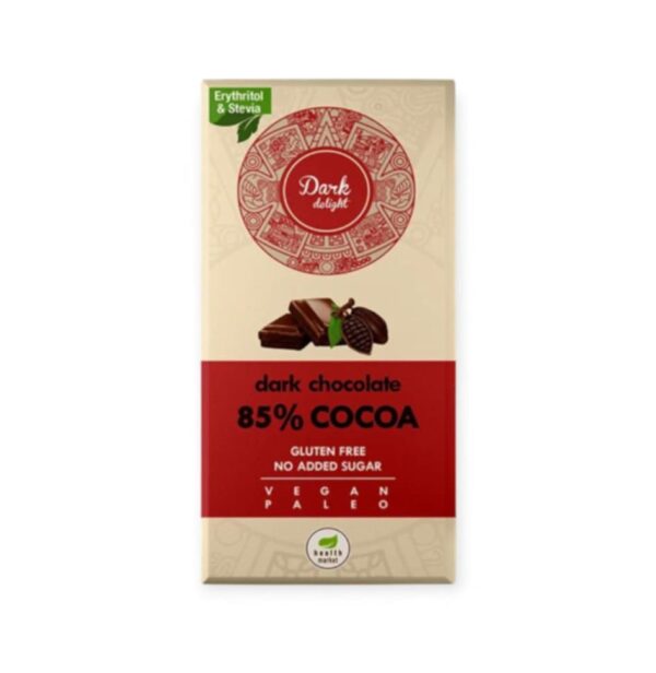 BEZLEPKOVÁ TMAVÁ HORKÁ ČOKOLÁDA DELIGHT SO SLADIDLAMI 80G – Obrázok 2