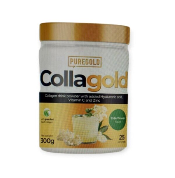Pure Gold CollaGold Hovädzí a rybí kolagénový nápoj v prášku s kyselinou hyalurónovou - 300 g bazy – Obrázok 2