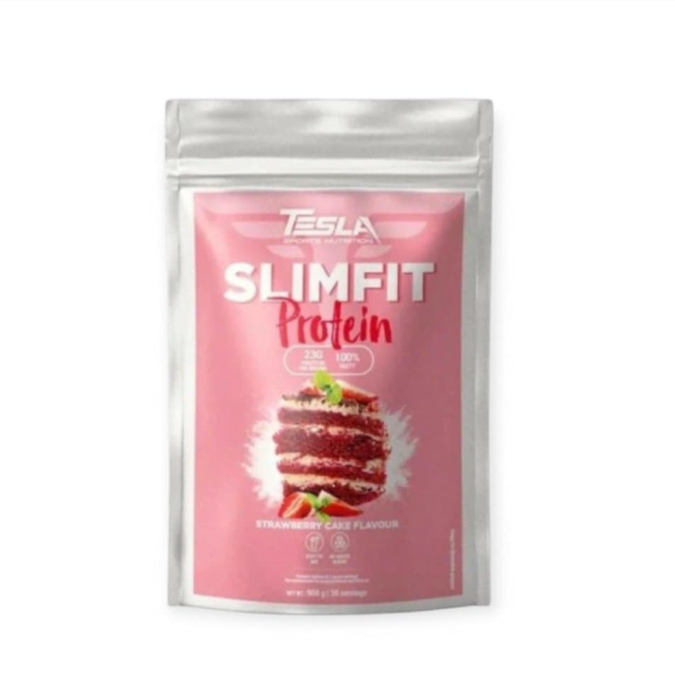 TESLA SLIMFIT PROTEIN - jahodová torta - 900g