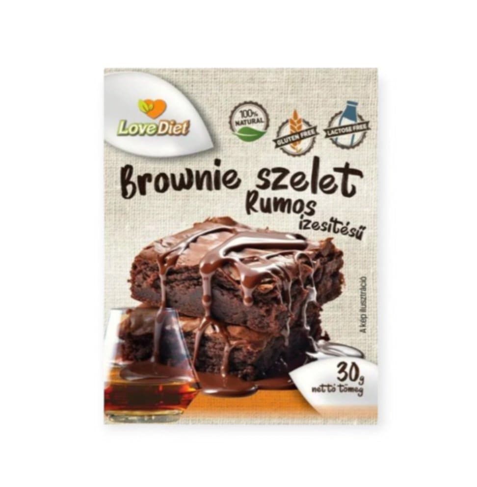 BEZLEPKOVÁ LOVE DIET BROWNIE TYČINKA - RUM -30G