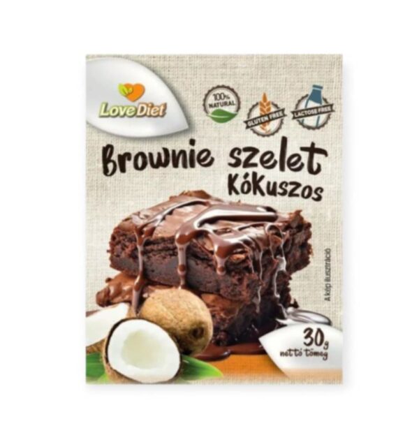 BEZLEPKOVÁ TYČINKA LOVE DIET BROWNIE S KOKOSOM BEZ LAKTÓZY 30G – Obrázok 2