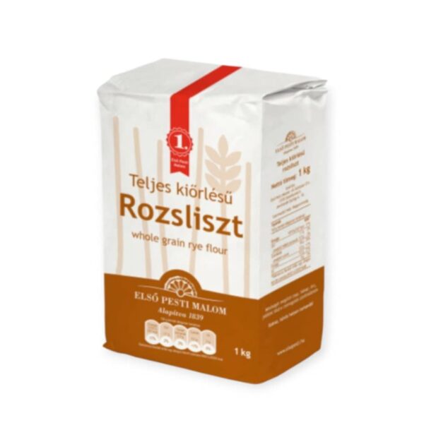 PRVÝ PESTI MLYN CELOZRNNÁ RAŽNÁ MÚKA RL-190 1000G – Obrázok 2