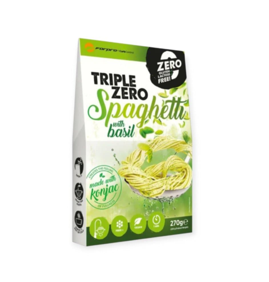BEZLEPKOVÉ CESTOVINOVÉ ŠPAGETY FORPRO S BAZALKOU ZERO KALÓRIÍ - 270G