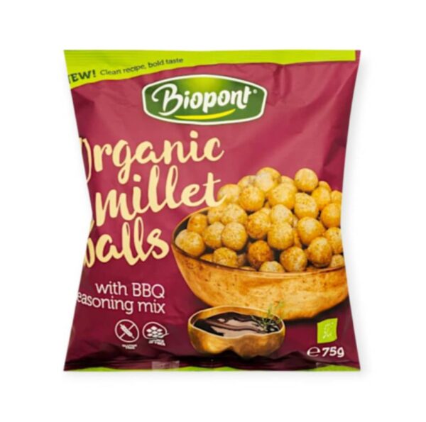 BIO BIOPONT EXTRUDOVANÉ GUĽÔČKY Z PROSA BARBECUE - 75G – Obrázok 2