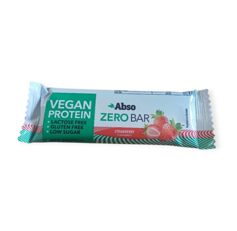 ABSOBAR ZERO VEGÁNSKA PROTEÍNOVÁ TYČINKA JAHODA - 40G