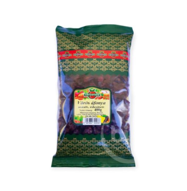 NATURFOOD SUŠENÉ BRUSNICE 400G – Obrázok 2