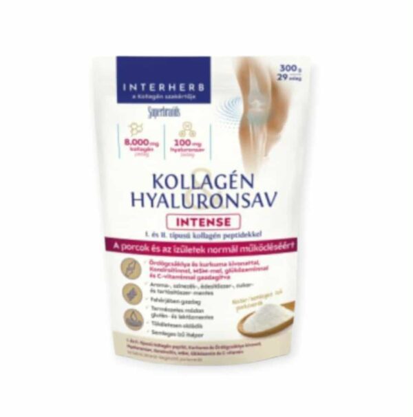 INTERHERB KOLAGÉN A KYSELINA HYALURÓNOVÁ CHRUPAVKA KĹBOVÝ NÁPOJ V PRÁŠKU INTENSE NATURAL - 300G – Obrázok 2