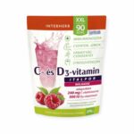 INTERHERB XXL VITAMÍN C + D3 NÁPOJ S MALINOVOU PRÍCHUŤOU V PRÁŠKU /90 PORCIÍ / -270G