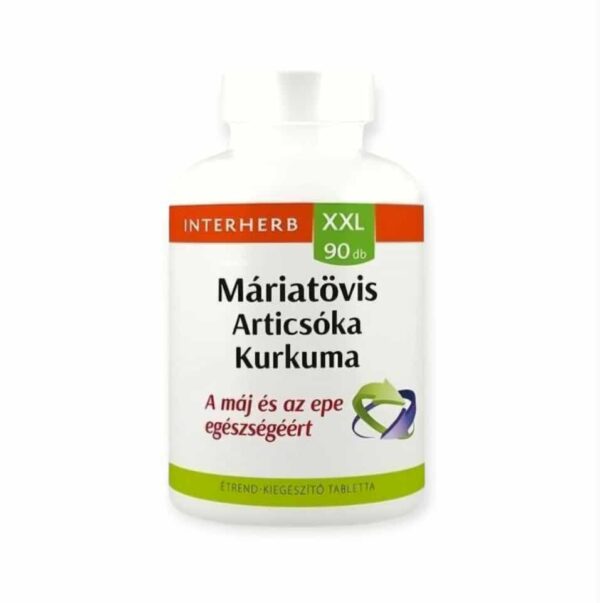INTERHERB XXL PESTREC MARIÁNSKY-ARTIČOK + KURKUMA TABLETY -  90KS – Obrázok 2