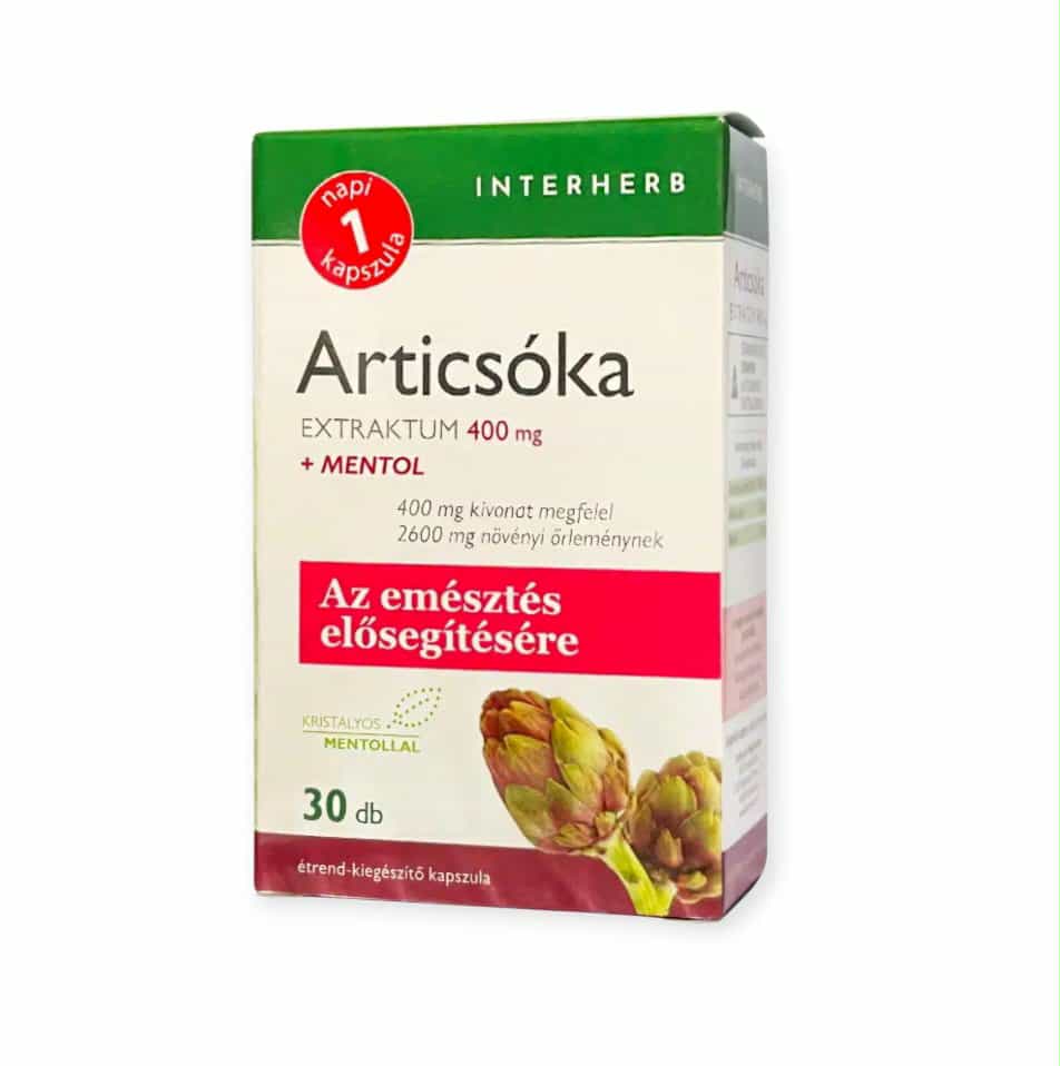 INTERHERB 1 KAPSULA EXTRAKTU Z ARTIČOKOV DENNE - 30KS