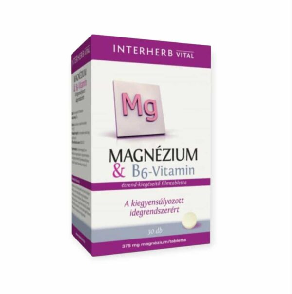 INTERHERB MAGNEZIUM + VITAMÍN B6 TABLETY - 30KS – Obrázok 2