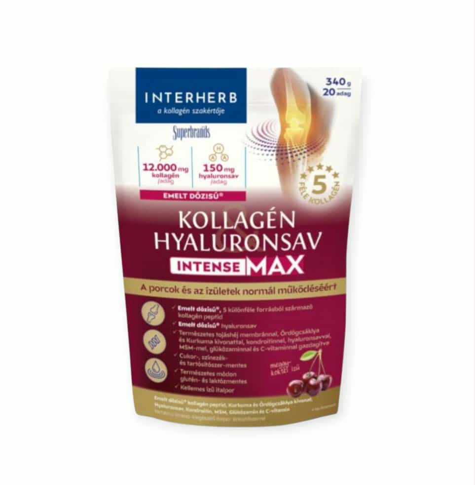 85372949-f3fa-4bc0-9643-d15a34fb50cd INTERHERB KOLAGÉN A KYSELINA HYALURÓNOVÁ CHRUPAVKOVÝ KĹBOVÝ NÁPOJ V PRÁŠKU INTENZÍVNY-MAX VIŠŇOVÝ KOKTEIL S PRÍCHUŤOU - 340G – Obrázok 1