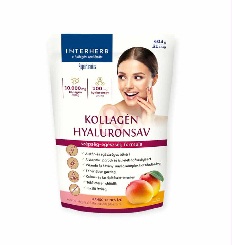 INTERHERB KOLAGÉN A KYSELINA HYALURÓNOVÁ NÁPOJ V PRÁŠKU S PRÍCHUŤOU MANGO PUNČ - 403G