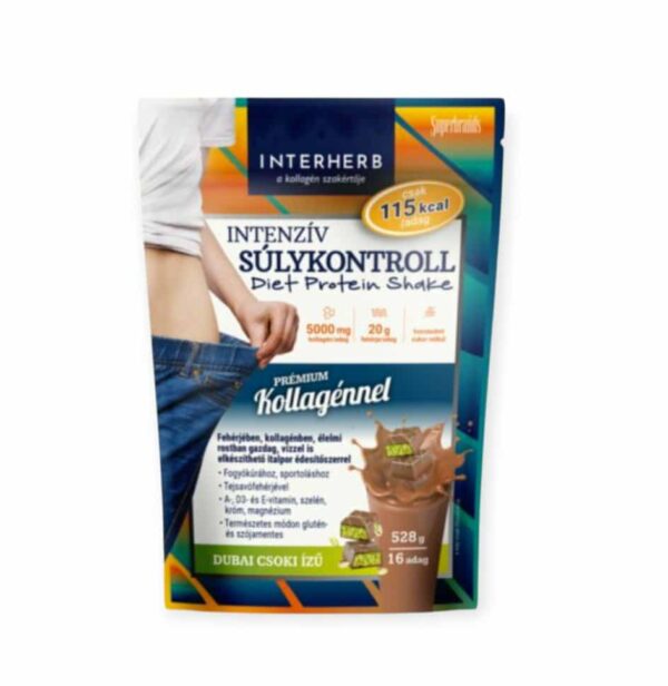 INTERHERB INTENSIVE WEIGHT CONTROL DUBAJSKÝ DIÉTNY KOKTEIL S ČOKOLÁDOVOU PRÍCHUŤOU S KOLAGÉNOM - 528G – Obrázok 2