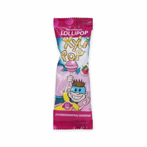 XYLIPOP LÍZATKO BEZ CUKRU JAHODOVÁ PRÍCHUŤ - 6G – Obrázok 2