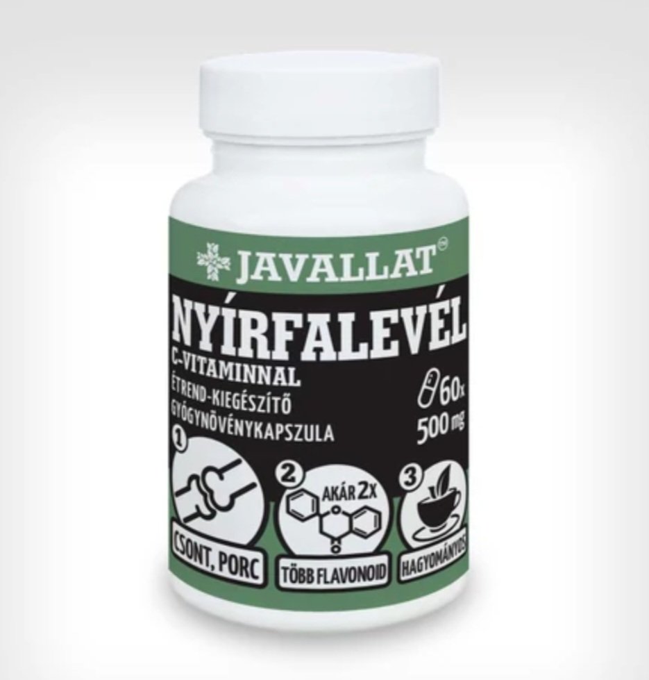 INDIKÁCIA BREZOVÝCH LISTOV S VITAMÍNOM C BYLINNÉ KAPSULY - 60 KS
