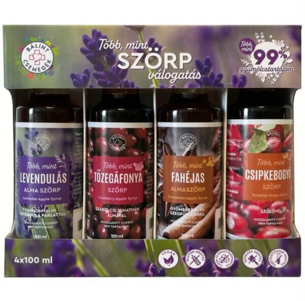 Bálint delikatesy Viac než sirup na výber sirupu (fialový, 4x100ml)  - 4 kusy – Obrázok 2