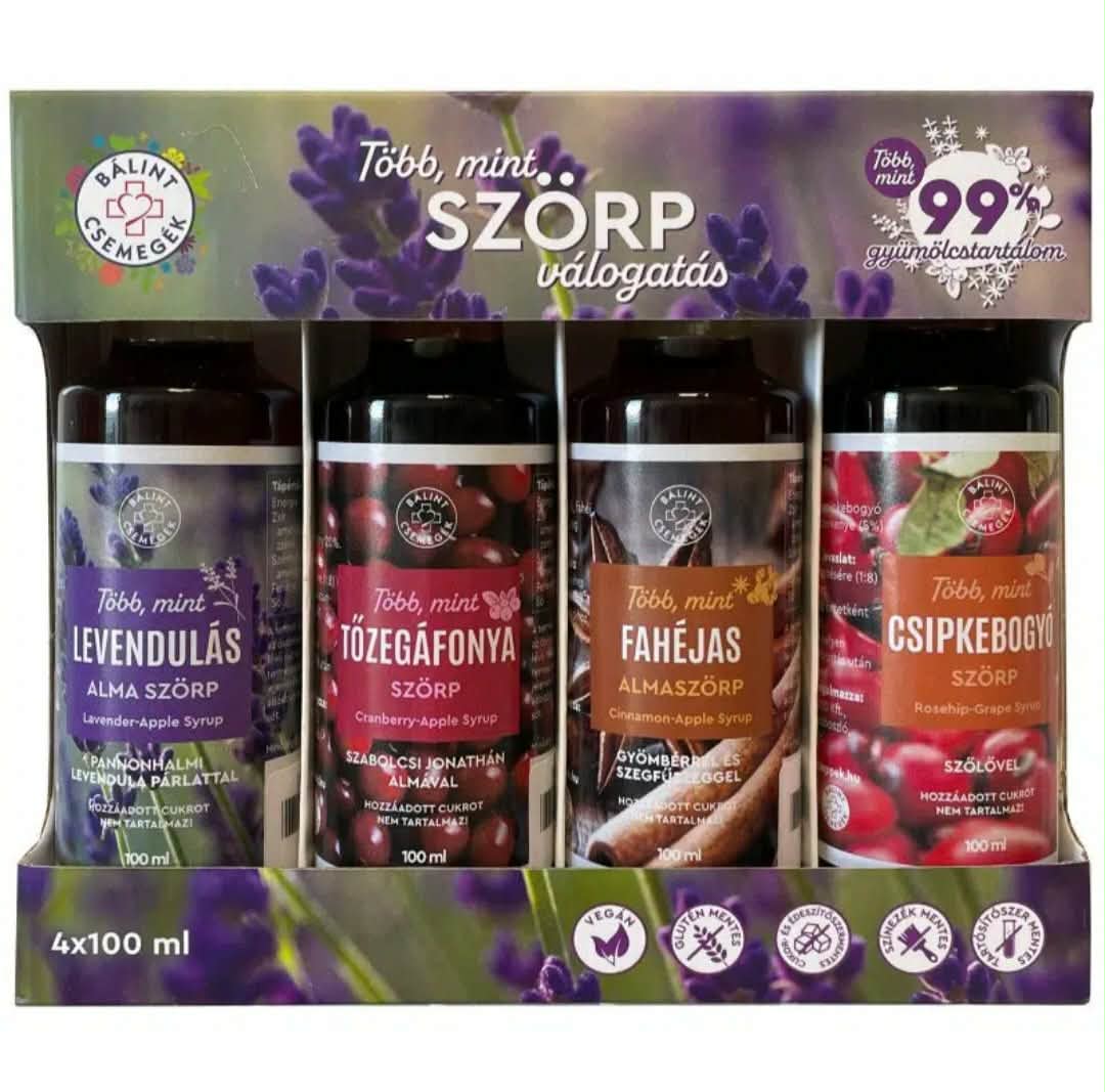 Bálint delikatesy Viac než sirup na výber sirupu (fialový, 4x100ml)  - 4 kusy