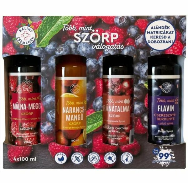 Bálint Csemegék Syrup Selection-Flavonoid Mix (4x100ml) 4 kusy – Obrázok 2