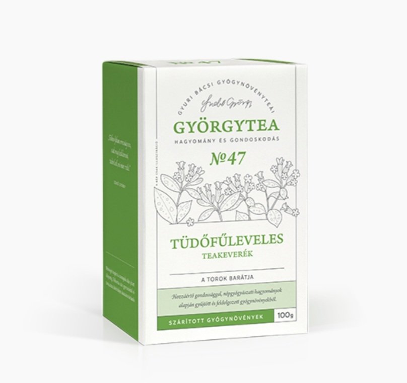 Györgytea No47 - Zmes čaju z listov pľúcnika (Priateľ hrdla) - 100g